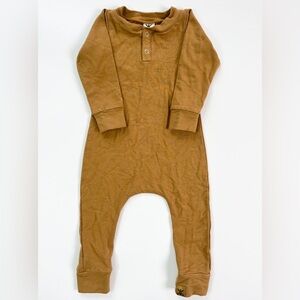 Brok Boys Bamboo Snapless Romper Warm Tan Kids Jumpsuit